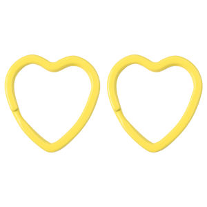 2/5Pcs/lot 31x31mm Colorful Key Ring Heart Shape Metal Key Rings Split Rings for DIY Jewelry Making Handmade Cute Keychain Accessories
