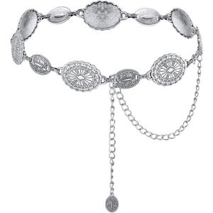Belly Dance Waist Retro Maam Chain Luxury Fashion Style Jewelry Charm Accesories Bohemian Waist Chain Belt For Dress Versatile Womens Belt Oval Texture Buckle Decoration Metal Chain Waist Chain Versatile Ethnic Style Summer Fashion Body Chain