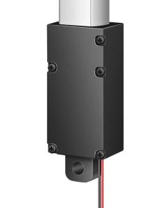 Small DC6V 12V 24V electric motor with a maximum thrust of 33 pounds (150 Newtons) suitable for cabinets storage units window openers and robots complete with a free mounting bracket.
