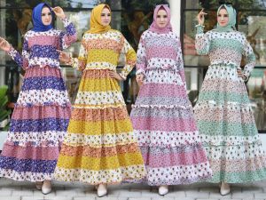 Fya Shope - Pakaian Baju Gamis Wanita Muslimah Mewah Long Dress Gamis Syari Model 3 Susun App Triwil Fashionable Baju Gamis Elegant Modern Kekinian Baju Tunik Wanita Gamis Busui Maxy Merindu / Best Seller / High Quality / Real Pict