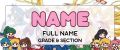 SAILORMOON Designs  - Customized PVC or LAMINATED School Name Tag for Kids (Back to Back Print). 