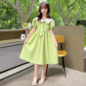 KYII Kids Girls Summer Dress Casual Loose Dress ky22240