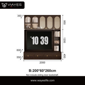 TV Console Customize Vintage TV Cabinet Feature Wall Storage Cabinet Living Room Shaker Door
