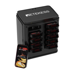 Retekess Td177 Nhà Hàng Máy Nhắn Tin Hệ thống gọi Vibrator Đế Lót Ly Chuông Buzzer Receiver Cho Thực Phẩm Xe Tải quầy bar cà phê Câu Lạc Bộ Khách Hàng Xếp Hàng