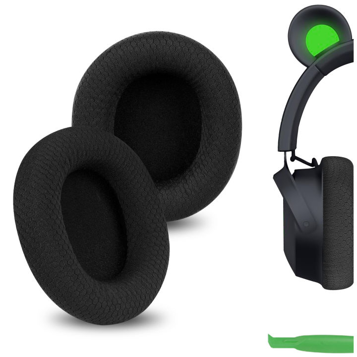 Geekria Mesh Fabric Replacement Ear Pads for Razer Kraken Kitty V2 Pro