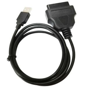 USB Type-A Male to OBD2 Female Adapter Cable 1M (3.3FT) - Diagnostic Extension Cable for PC-Based Automotive Scanner Tools OBDII Code Reader Programming Interface