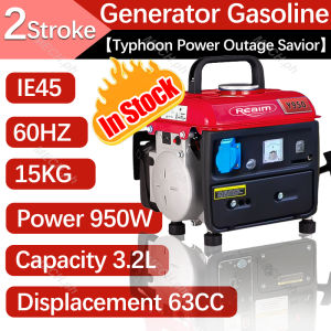REAIM Genset Portable 4000W 210CC Pembangkit Listrik Mini untuk Rumah Tangga Outdoor Bensin