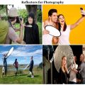 【Sabai_sabai】รีเฟล็กซ์(Reflector)แผ่นสะท้อนแสง 5 in 1 พร้อมซองใส่ แบบพกพา 30CM Mini Multi Functional Collapsible Light Reflector. 