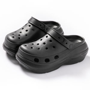 [Free Shipping] MenS Summer Outdoor EVA Clogs For Beach And Seaside Wear WomenS Thick-Soled High-Heeled Closed-Toe Sandals