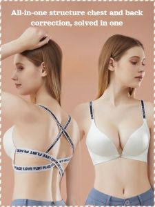 Bra Gathering Corset Colorfast Small Breasts Are not Empty Rise Cup Crossover Strap Everyday Life