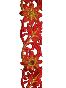 Renda Bordir Meteran Motif LLB Lebar 6 CM Bordir Untuk Gamis Dan Gaun Renda Roll Panjang 4,5 Meter Aksesori Bordir Beragam Warna - Lazada