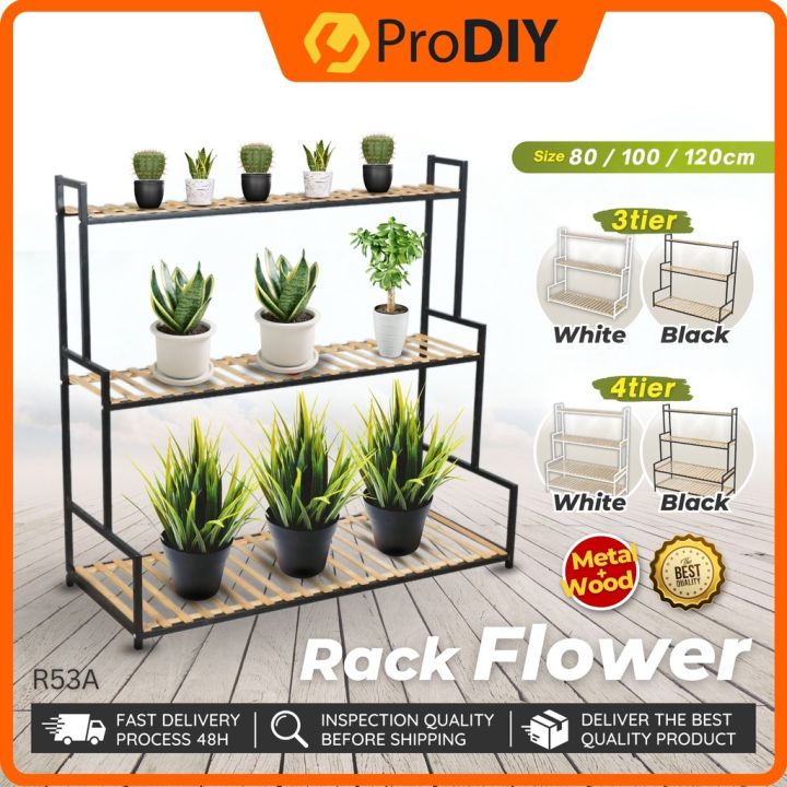 3 Tier / 4 Tier Rack Flower Plant Rack Garden Rack Multi Layer Rack ...