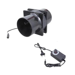 Inline Duct Fan 12V 210CFM Adjustable Speed Blower Fan Kit For Kitchen Bathroom Hydroponics Electronic Cooling