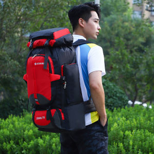 Balo du lịch vải dù chống thấm phượt/ leo núi/ trekking có dung tích lớn 70l - T0366