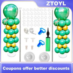 【ZTOYL】 Balloon Column Stand KitAdjustable Balloon Column Kit Metal Telescopic Pillar Balloon Stand Birthday Party Graduation Weddi