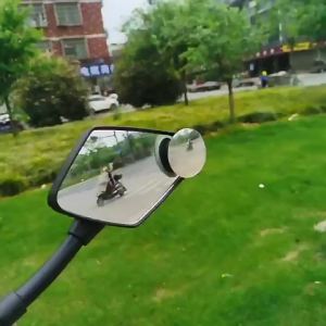 Ống kính chiếu hậu xe máy điện gương tròn nhỏ hỗ trợ điểm mù gương phụ trợ nhỏ phản quang xe tay ga điện góc rộng HD