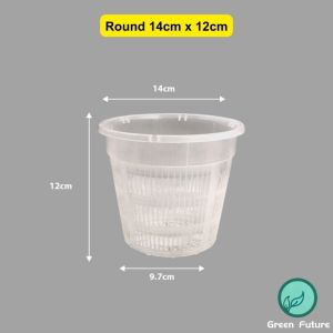 兰花专用盆 空气柱透明控根盆 Transparent Orchid Pot Mesh pot Plastic Pot with hole Clear Orchid Nursery Pots Pasu Bunga Orkid