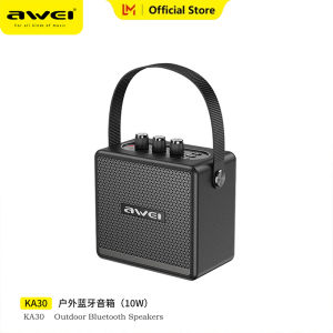 Awei ลำโพงบลูทูธกลางแจ้ง10W พาวเวอร์เบสคู่อุปกรณ์การเชื่อมต่ออนุกรมแบบไร้สาย Boombox ลำโพงไมค์กันน้ำและกันฝุ่น IPX4คะแนน