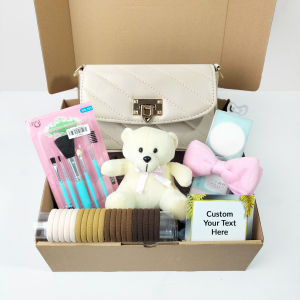 Set hampers tas wanita kado ulang tahun pernikahan wedding hadiah wisuda gift set cewek boneka bear