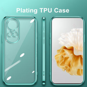 Mạ sang trọng Thẳng Vuông Cạnh Trong Suốt Tpu Mềm vỏ điện thoại Cho Oppo RENO 10 5G/Reno 10 Pro 5G/Reno 11 Pro 5G/Reno 11F 5G Rõ Ràng Điện Thoại Bìa Với Đầy Đủ Ống Kính Carema Vỏ bảo vệ Hot Bán reno10