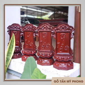 Bài vị thờ - Linh vị thờ Tổ Nghiệp gỗ tự nhiên thờ gia tiên | Nội dung chạm khắc theo yêu cầu