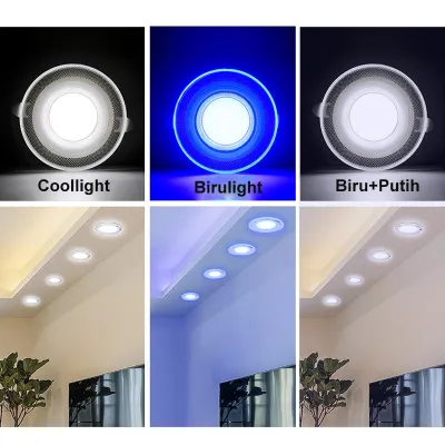 Golden LED LAMPU DOWNLIGHT LED 3 WARNA 6WATT/ KUNING BIRU UNGU / PUTIH KUNING WARMWHITE /PANEL LED/LAMPU PLAFON
