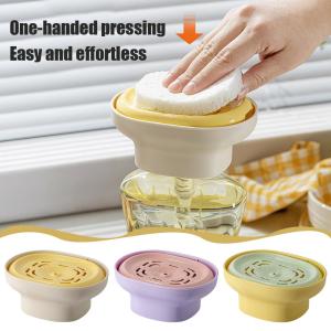 Portable Dishwashing Liquid Presser Plastic Dishwashing Liquid Dispenser Kitchen Gadget Dish Press-Type Soap Dispenser