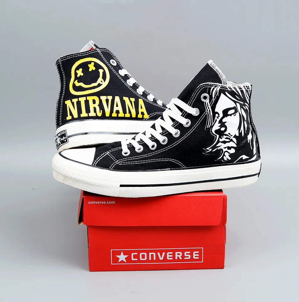 Sepatu Pria Sneakers Converse0 70s High All Star Nirvana Canvas
