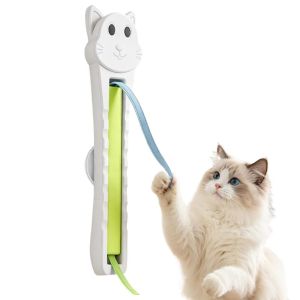 EODKUS 2 Speed Electric Cat Teaser Adjustable Rechargeable Flying Rope Cat Toy Easy To Install No Drilling Interactive Cat Toy Pet Supplies