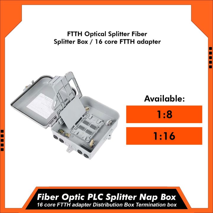 Fiber Optic PLC Splitter Nap Box 1:8/1:16 / 16 core FTTH adapter ...