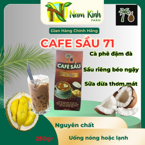 SẦU CAFÉ 71 – BỘT CÀ PHÊ SỮA DỪA SẦU RIÊNG nguyên chất ĐẬM VỊ CHẤT BÉO THƠM CHUẨN VỊ QUÊ.