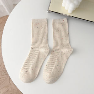 ฤดูหนาวหนาแคชเมียร์ขนสัตว์ผู้หญิงถุงเท้าแฟชั่นสีทึบถุงเท้ายาวสาวความร้อนกีฬาถุงเท้าอบอุ่นถุงเท้าลูกเรือ