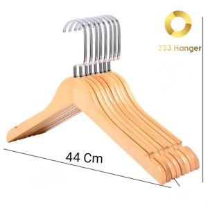 hanger kayu dewasa Hook Silver Gepeng (1 Pcs)