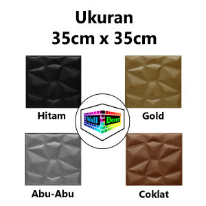 WD Wallpaper Foam Stiker 3D Batik Wall Panel Warna Diamond Triangle Stiker Dinding Wall Paper Sticker