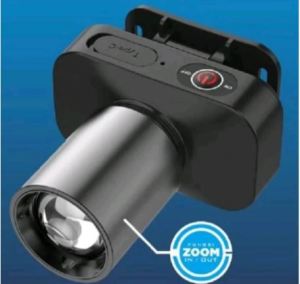 Kawachi LY-300Z Headlamp LED Zoomable 30W dengan Baterai Internal dan Plug Tipe C - Cahaya Super Terang untuk Camping & Hiking