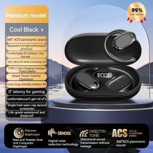 🔥Penghantaran 12Jam🔥Fon kepala cangkuk telinga OWS asal baharu jenama bluetooth 5.4 fon kepala sukan fon kepala permainan kependaman rendah fon kepala pembatalan hingar stereo HiFi