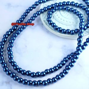 mutiara berat sintetis manik mote lubang tembus meronce renteng 3 mm