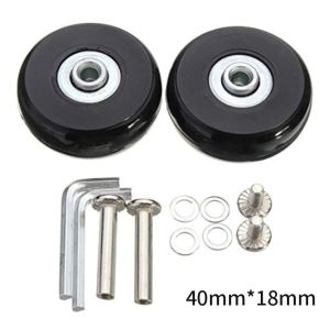 2pcs/set Roda Koper Pengganti 40 45 50mm*18mm Karet Replacement Luggage Wheel Wheels Roda Koper Replacement Pengganti