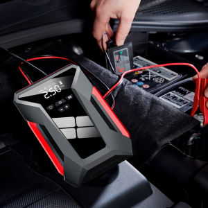 Sikiwind Car Emergency Starting Power Supply 12V with Auto-Shutoff Tire Inflator Jump Starter Battery Pack 1600A Peak for Cars Trucks SUV Gifts for Men