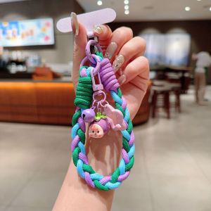 Mới Sáng Tạo Phim Hoạt Hình vỏ điện thoại Chuỗi Phổ Đa Năng Ngắn Dây Cầm Tay Chuỗi Trái Cây Phim Hoạt Hình Chống Giảm dây màu