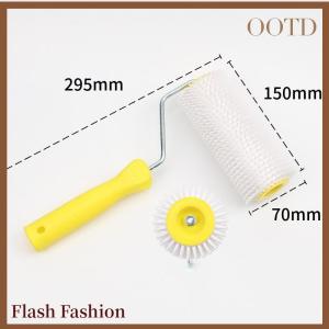 [Falsh F] 1PC 15 22CM Defoaming Drum Brush Spike Roller Latex Floor Self Compound Roller Leveling Screed Spiked Roller Paint Brush Roller