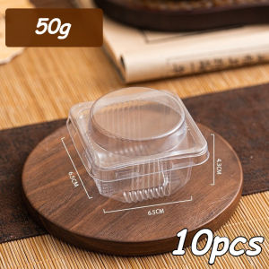 10Pcs Dessert Box With Top Windowed Self-lock Assembly Container For Cupcakes Macarons & Pastries