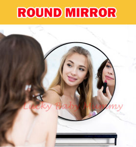 Round Mirror 40/50/60/70CM+ shelf Suitable for bathroomLiving room Corridor Bedroom