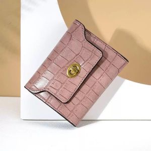 New Korean retro ladies short wallet with multiple card slots for students fashion wallet