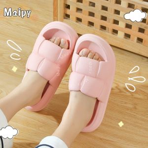 Dép đi trong nhà nữ quai ngang siêu nhẹ đế bánh mì dày 3cm Maipy D191