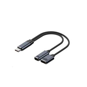 Loại C Cáp OTG USB C Nam Để Loại C + USB đầu cái Bộ chuyển đổi cổng Dây 2 Trong 1 cáp sạc Hỗ Trợ Dữ Liệu Cho Máy Tính Bảng