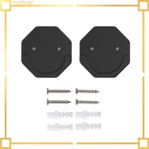 【Direct-sales】 PurePlunge CLEOES Persistent Viscous Shower Rod Rack Adhesive Bathroom Accessory Curtain Rod Holder Easy to Install No Drilling/ On with Screws Wall Mounted 2PCS Home Hotel Curtain Pole Holder/Multicolor