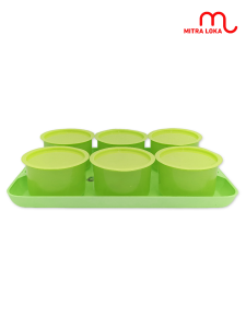 Mitra Loka 7 In 1 Toples Set Nampan Sealware Bulat Odate Baki Segi