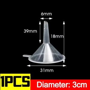 1/50PCS Transparent Funnels Small Mouth Liquid Oil Funnel Mini Clear Funnel Perfume Cosmetic Dispenser Lab Bottles Filling Tools