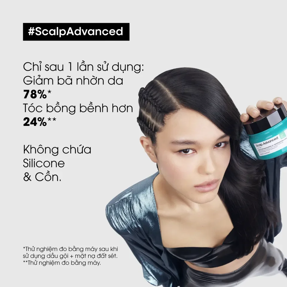 Dầu gội & Mặt nạ đất sét 2 trong 1 giảm tiết bết dầu da đầu L'Oréal  Professionnel Scalp Advanced 250ml - Dành cho da đầu dư dầu, tóc bết |  Lazada.vn